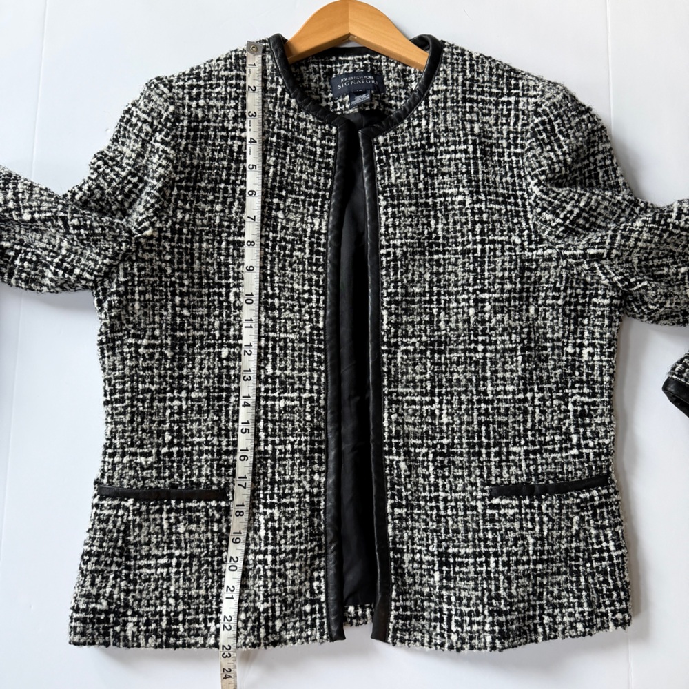 Jones New York Signature Black and White Tweed Jacket Size 12 - Picture 11 of 11